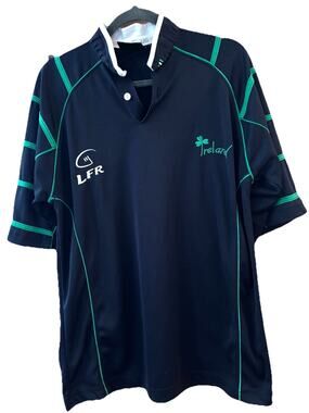 LFR Men’s Live For Rugby Ireland Jersey Sz M Blue Green Athletic Wear Athleasure